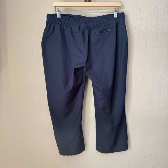 NIKE Vintage Y2K Athletic Capri Pants Navy with White Stripe Pull-On Size Large - Picture 5 of 16